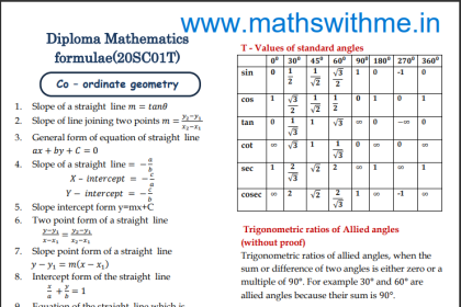 formula sheet